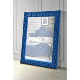 Dante Blue Velvet Accent Floor Mirror Model 24238 By ACME Furniture